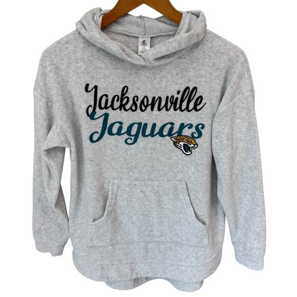 NFL Jacksonville Jaguars Sweatshirt Womens Small Gray Terry Velour Hoodie - Picture 8 of 13